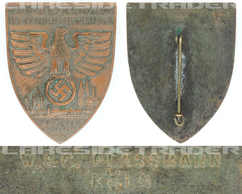 NSDAP Köln Meeting Badge 1933