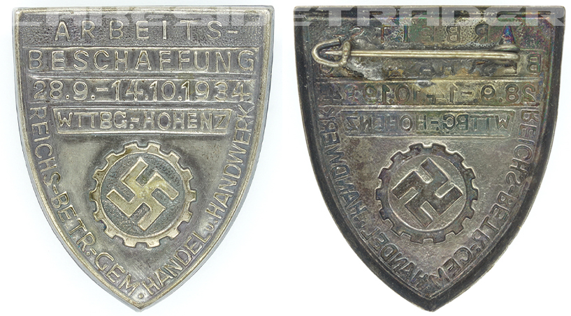 German Labour Front Donation Badge 1934