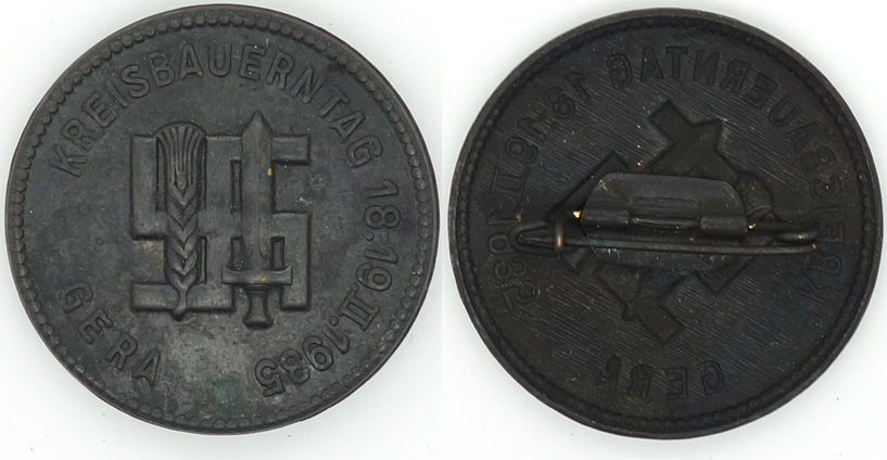 Gera Kreisbauerntag badge (18-19.2.1935)