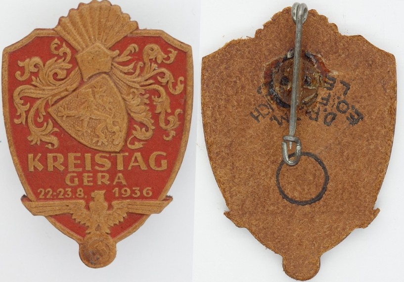 1936 Kreistag Gera badge