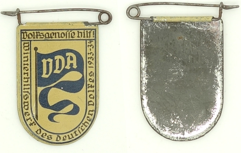1933-34 German VDA donation pin