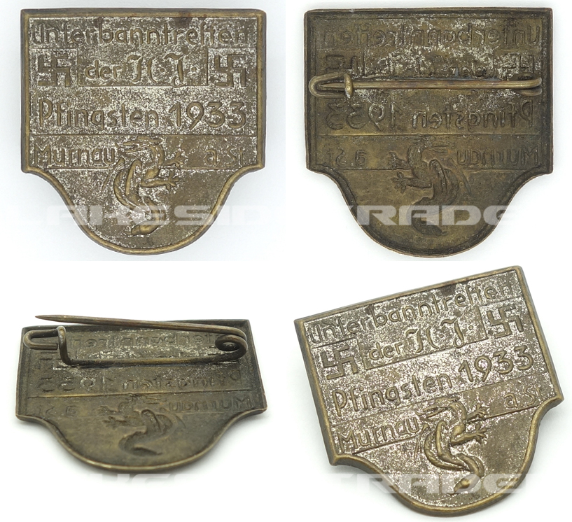 HJ Pentecost Rally Badge 1933