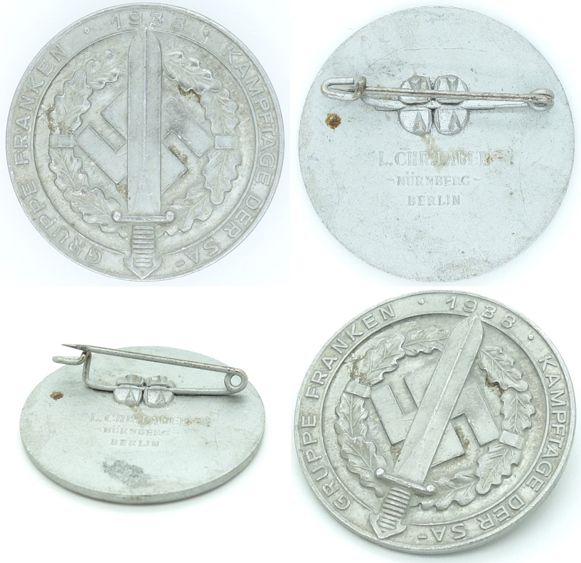 SA Gruppe Franken - District Competition Badge 1938