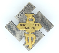 75 Year Anniversary DT in Coburg Badge 1935