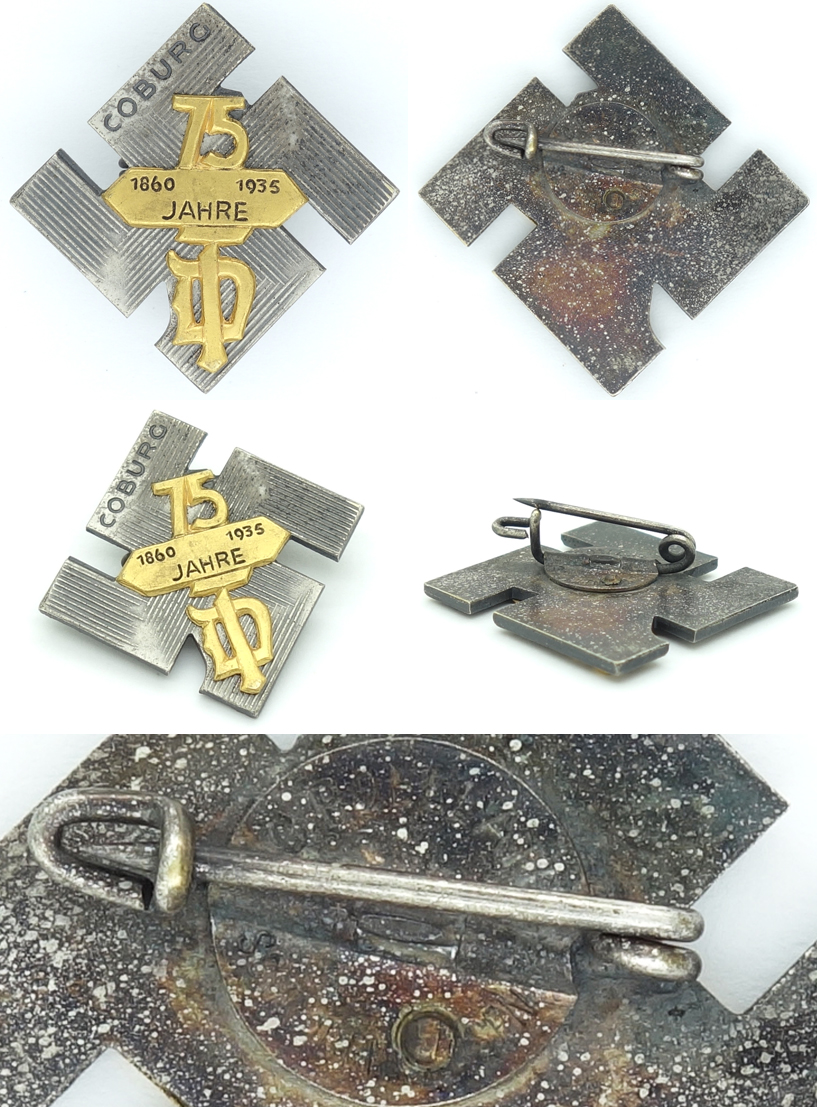 75 Year Anniversary DT in Coburg Badge 1935
