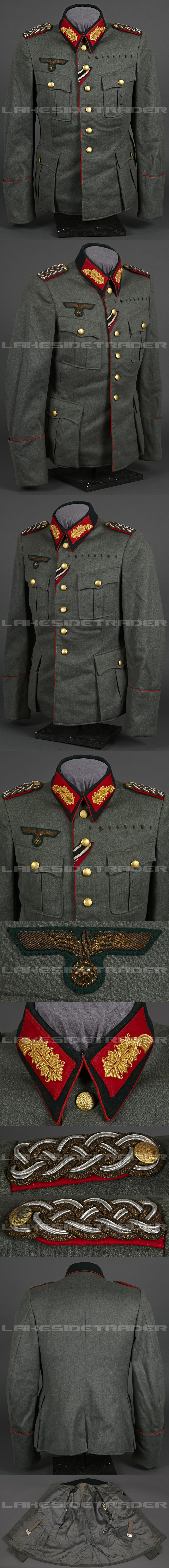 Army Generalmajor Piped Tunic