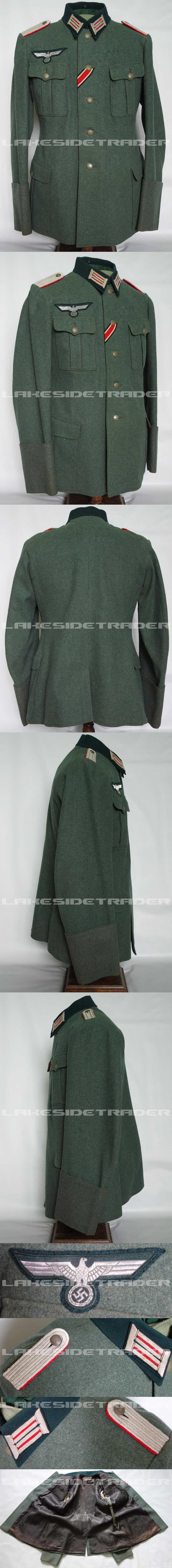 Army Artillery Leutnent Officers Tunic