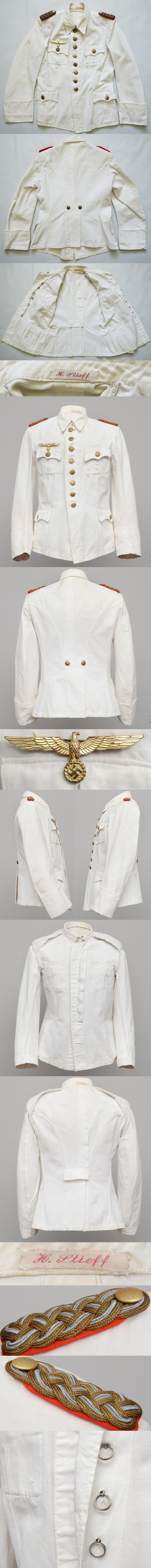 Army White Summer Tunic of Generalmajor Hellmuth Stieff
