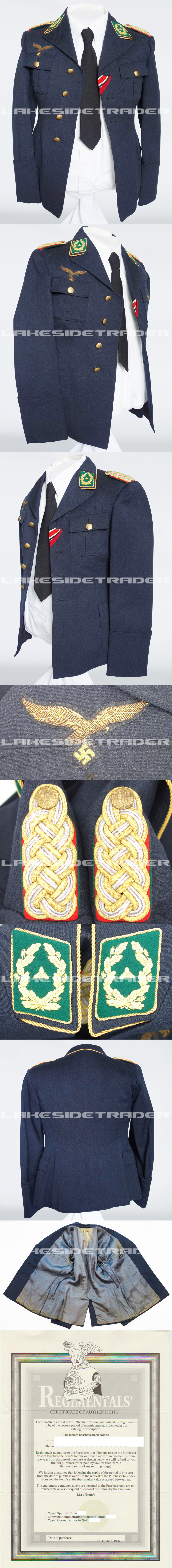 Luftwaffe Administration General’s Service Tunic