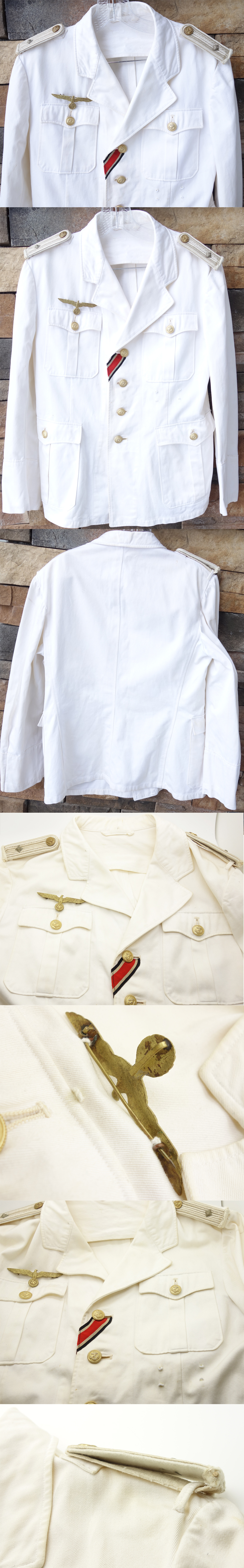Oberleutnaunt's Navy White Tropical Tunic