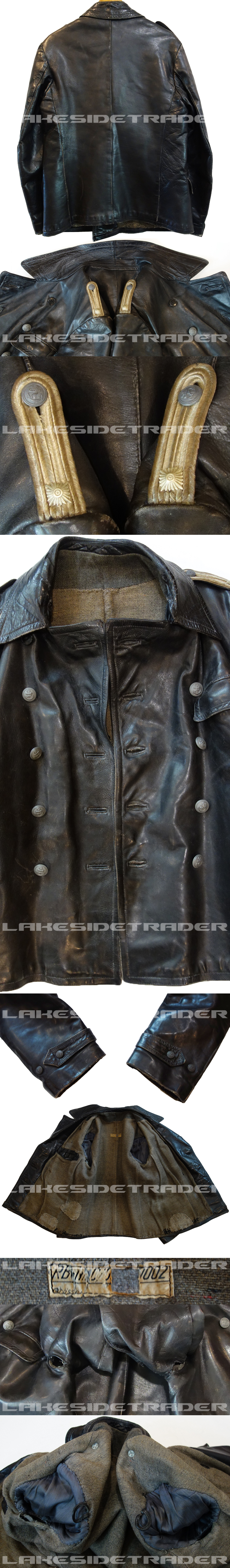 Navy Oberleutnant Leather Deck Jacket 