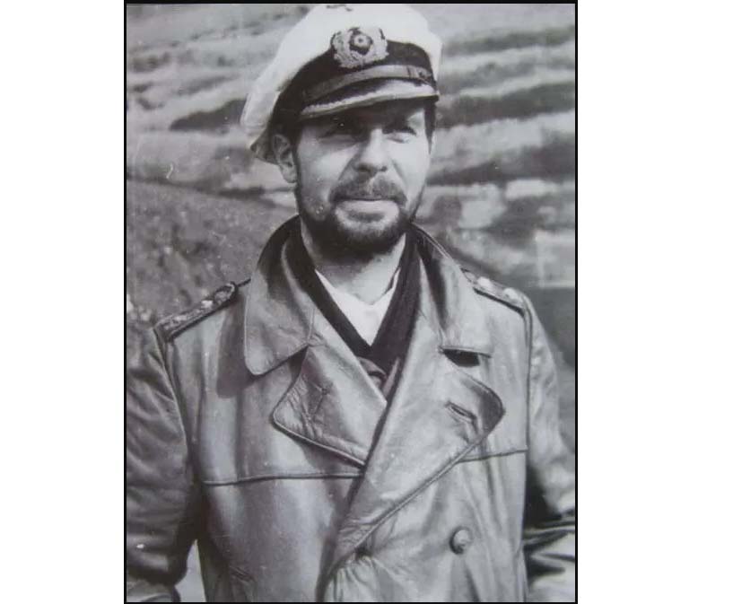 Navy Oberleutnant Leather Deck Jacket 
