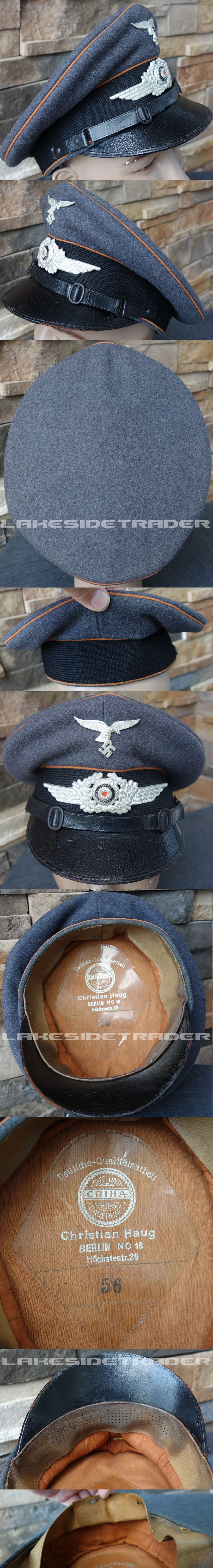 Luftwaffe Signals EM/NCO Visor Caps by Christian Haug