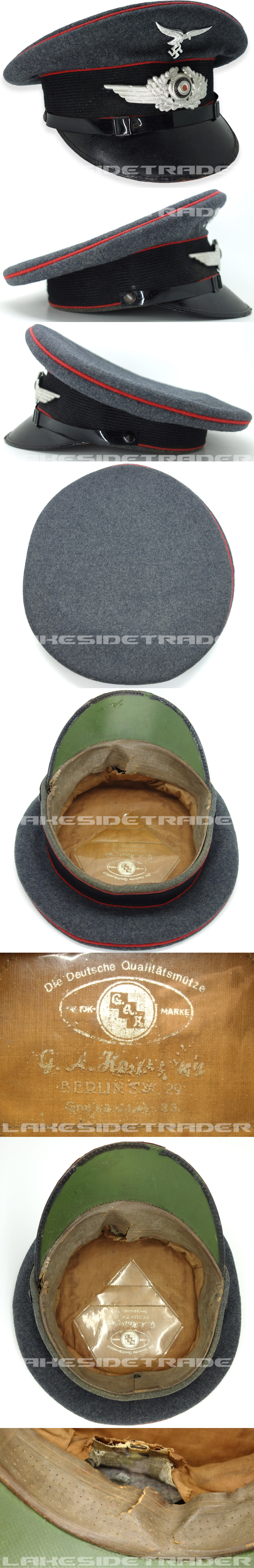 Luftwaffe EM/NCO Flak Visor Cap by Hoffmann 1937